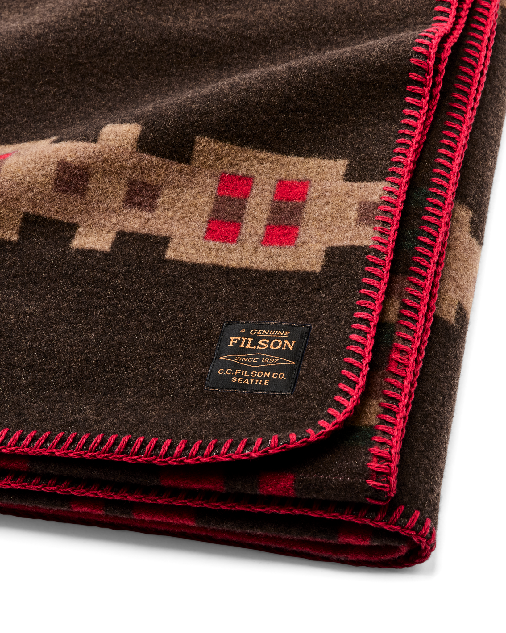 Wool-blend Blanket - Brown / Port Multi - Image 2