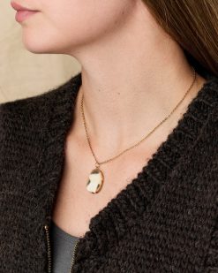 Ivory Jacks  14k Fossil Tusk Pendant - 14kyg