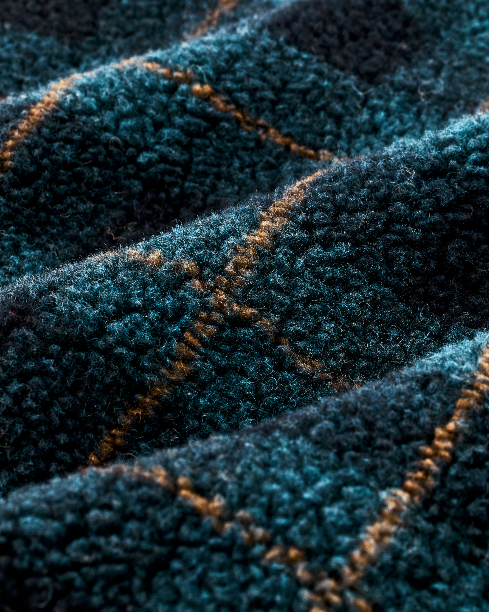 Women's Pile Fleece Popover - Blue / Black Plaid - Image 7