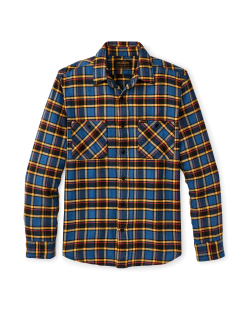 The Rangeland Flannel Shirt - Blue / Yellow / Multi Plaid