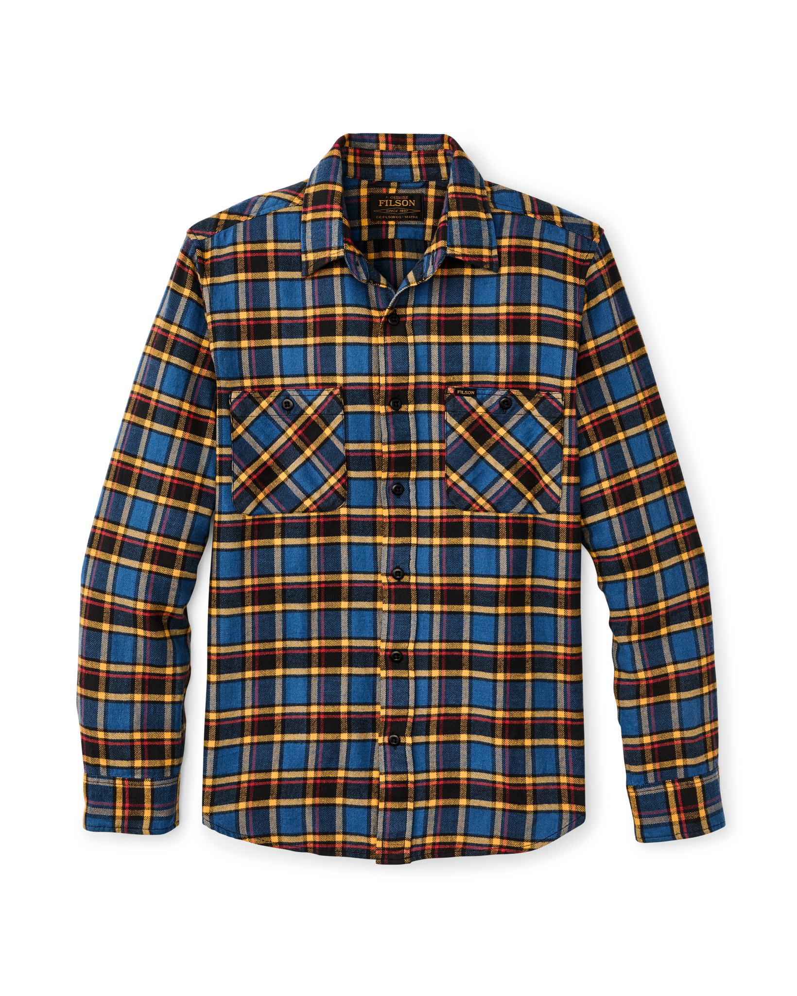 The Rangeland Flannel Shirt - Blue / Yellow / Multi Plaid