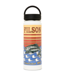 Insulated Water Bottle - White / Dusk Fish