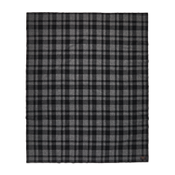 Mackinaw Wool  Blanket - Charcoal Black