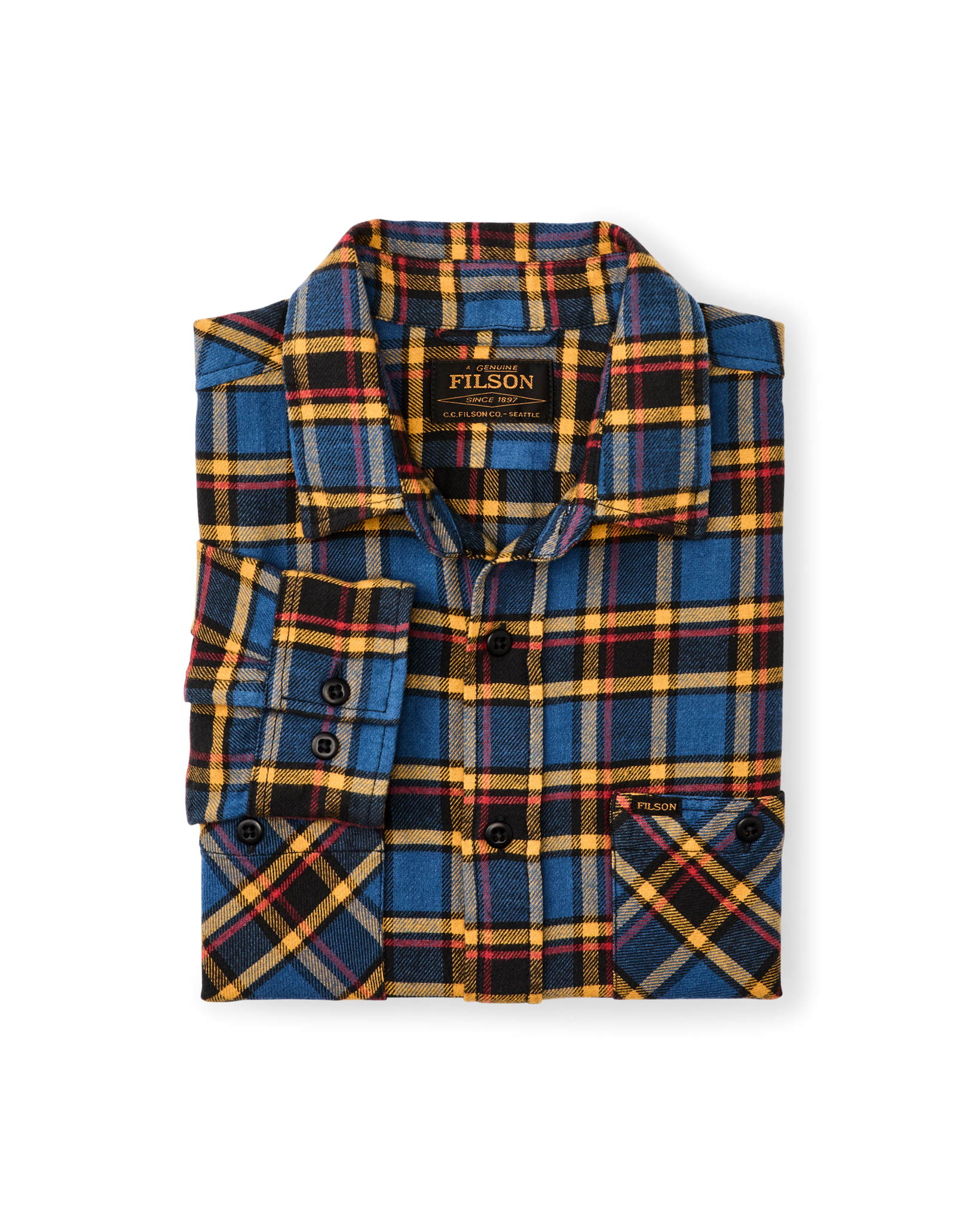 The Rangeland Flannel Shirt - Blue / Yellow / Multi Plaid - Image 3