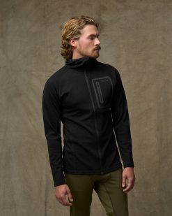 400g Merino Wool Hoodie - Black