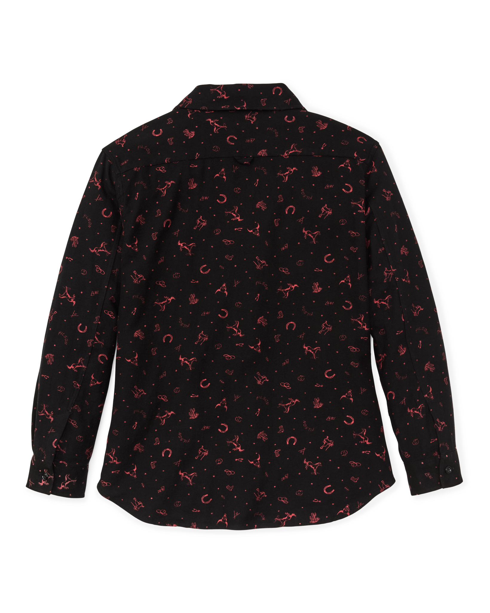 The Women's Rangeland Flannel Shirt - Black / Red Western - Image 2