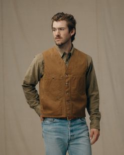 Oil Tin Cloth Vest - Dark Tan
