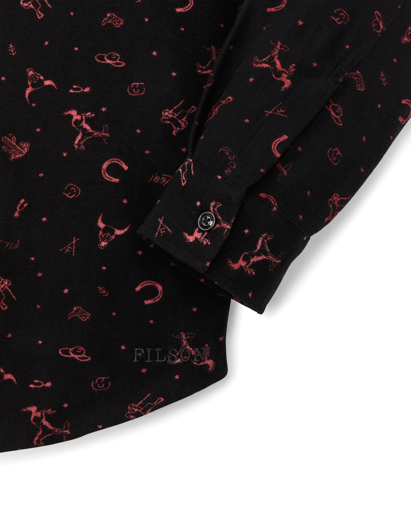 The Women's Rangeland Flannel Shirt - Black / Red Western - Image 3